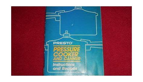 1977 Presto Pressure cooker And Canner Instructions & Recipe Booklet | eBay