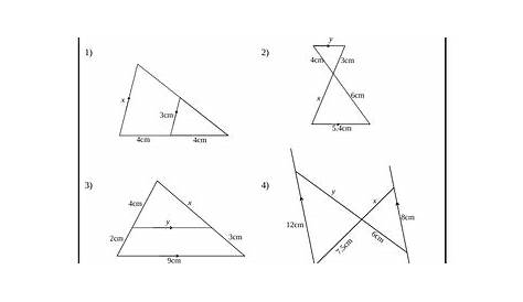 Similar Triangles - 3 Worksheets with Answers | Teaching Resources