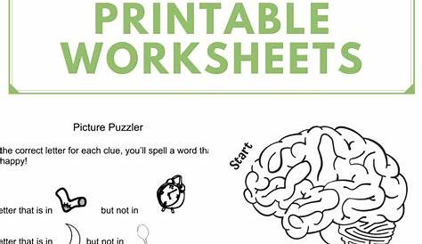 game worksheets for adults