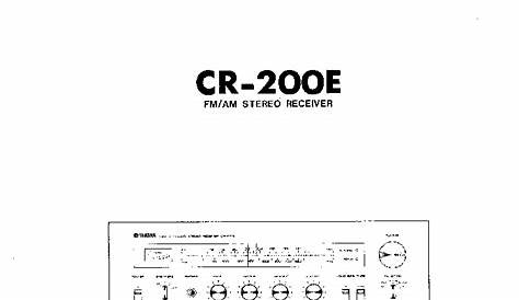 yamaha cr 220 owner's manual