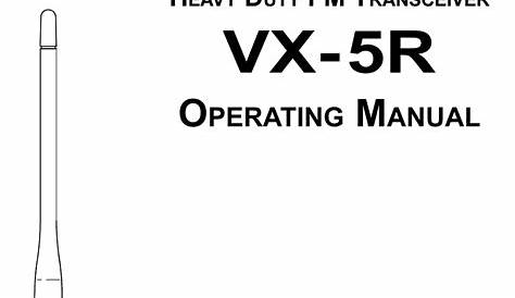 yaesu vx8 manual