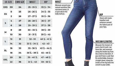 gap size chart women's jeans
