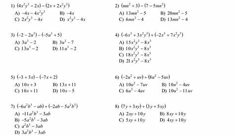 Cbse Class 8 Maths Algebraic Expressions Worksheets