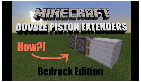 Double Piston Extenders - Minecraft Bedrock Tutorial #1 - YouTube