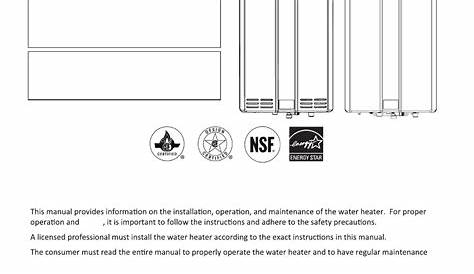 rinnai tankless water heater installation manual
