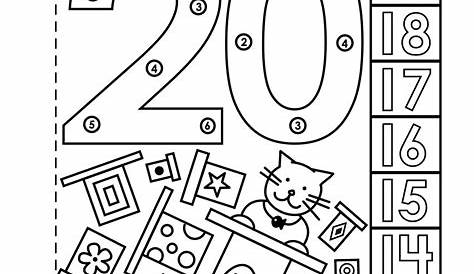 number coloring pages 1-20