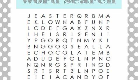 Printable Easter Word Search - The Girl Creative