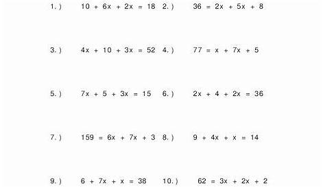 pre algebra combine like terms worksheet answer key