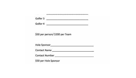 golf tournament sponsorship form template
