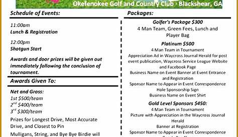 golf tournament sponsorship template