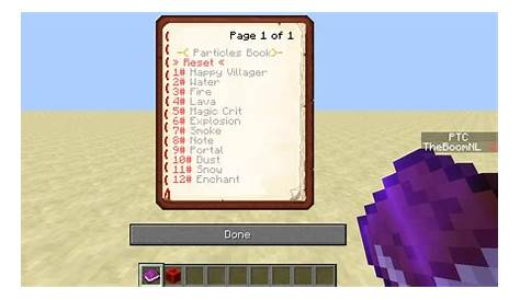 Particle Book 1.9 [one Command Creation] Minecraft Project