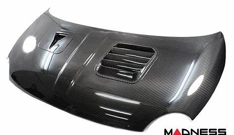 FIAT 500 Hood - Carbon Fiber w/ Vents - 500 MADNESS - Auto Parts and