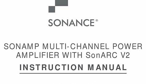 SONANCE SONAMP DSP 2-750 MKII AMPLIFIER INSTRUCTION MANUAL | ManualsLib