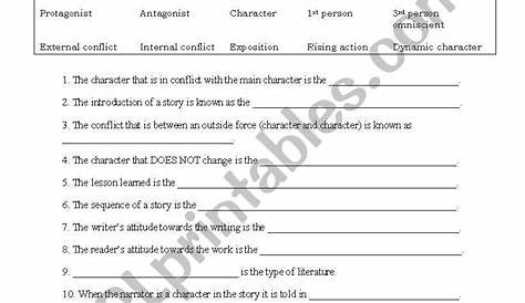 literary devices worksheet 7th grade