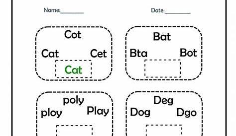 Free Printable Spelling Worksheets for grade 1 to 4 [PDF] - Number Dyslexia