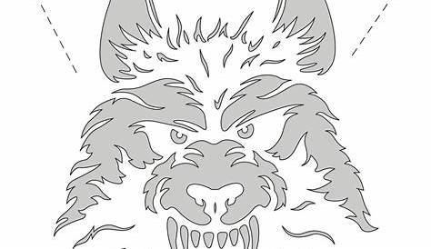 werewolf pumpkin stencil printable