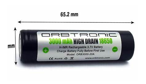 18650 Battery Review, Test, Specs 2022: 18650 Battery size-dimensions