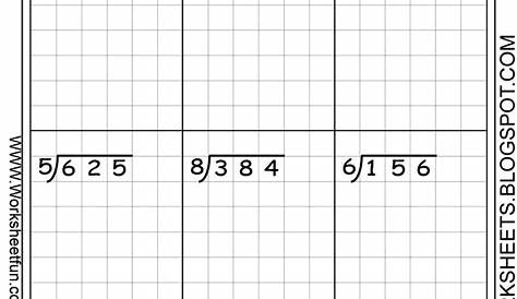 long division on graph paper