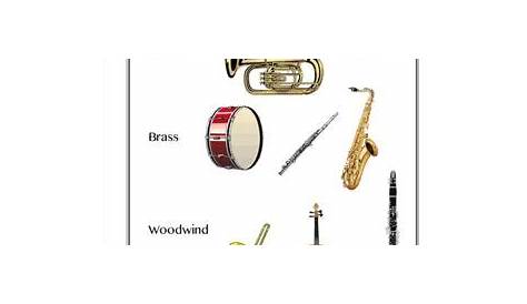 instrument families worksheets