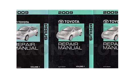 2009 Toyota Prius Repair Shop Manual Original 3 Vol. Set