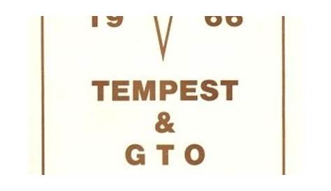 PONTIAC 1966 Tempest & GTO Wiring Diagram 66 | eBay