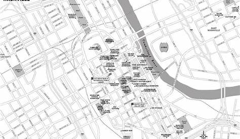 Downtown Nashville TN Tourist Map - Nashville TN • mappery
