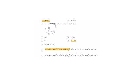 math worksheet for grade 11