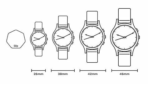 wrist watch size chart
