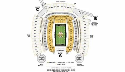 heinz field seating chart seat numbers