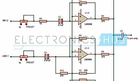 4 channel audio mixer circuit diagram