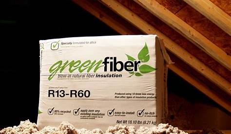 green fiber insulation chart