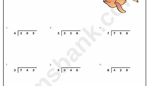 long division with a grid a answer key