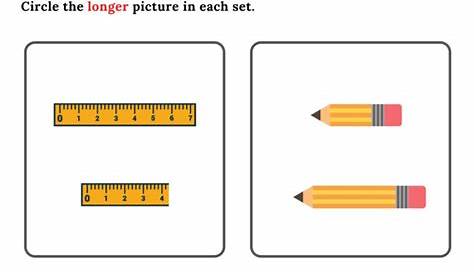long or short worksheet kindergarten