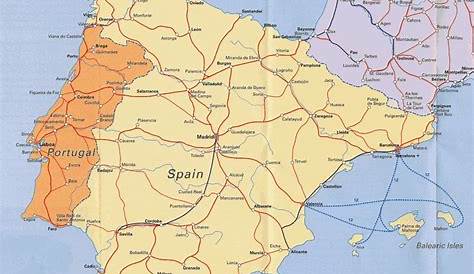 portugal and spain - Google Search | Map of spain, Portugal map