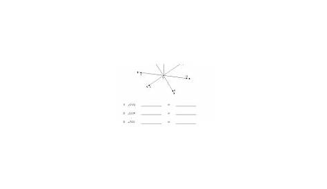 Linear Pair of Angles Worksheets