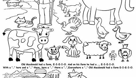 Farm Animals Worksheet For Preschool
