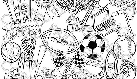 Sports Coloring Sheet – CoreyPaigeDesigns