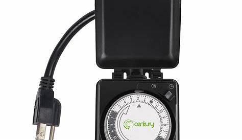 Century Outdoor Mechanical Light Timer, 24-Hour Programmable Plug-in
