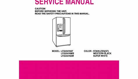LG LFX25976ST WB SW SM Service Manual download, schematics, eeprom, repair info for electronics
