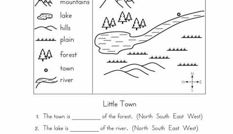 map worksheet for first grade