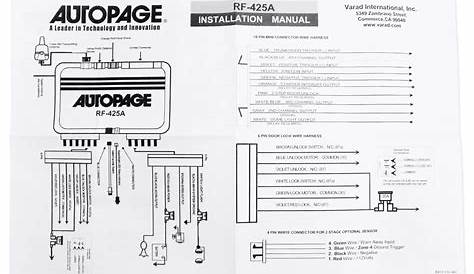 autopage rs 727 installation manual