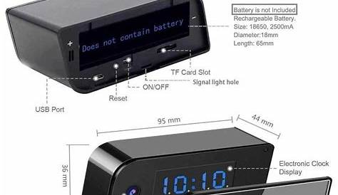 Smart WiFi Security Camera Digital Alarm Clock, Spy Nanny Camera Alarm