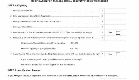 taxable social security worksheet 2022