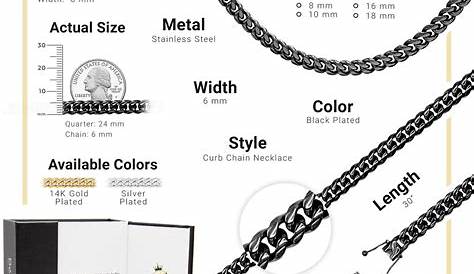 Cuban Link Necklace Curb Chain 30" Fashion Jewelry Men 6 - 14 mm Black