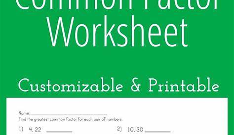 gcf and lcm worksheets pdf