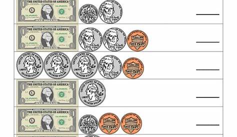 2nd Grade Money Worksheets up to $2