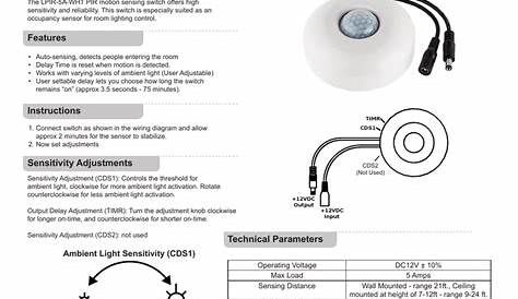 ceiling motion sensor wiring diagram