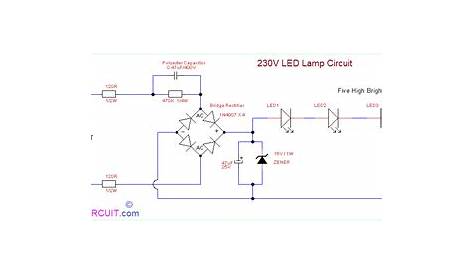 led bulb circuit diagram 230v