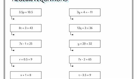 solving linear equations worksheets answers