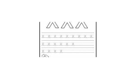 free printable lowercase letter x practice for preschool Archives